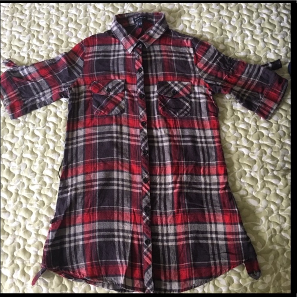 Fang S plaid button down
